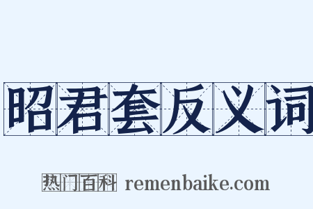 昭君套反义词是什么意思的图片